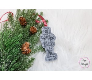 Stickserie ITH - Nussknacker Doodle Anhänger